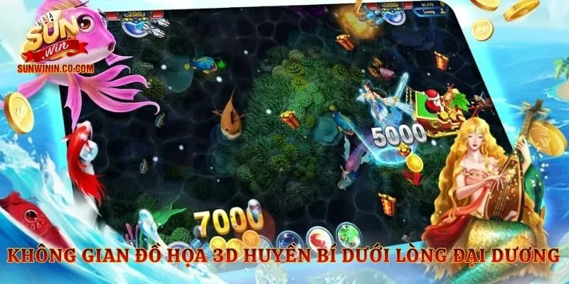 Không gian đồ họa 3d huyền bí dưới lòng đại dương