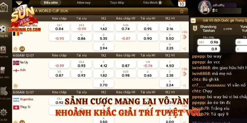 Sảnh cược mang lại vô vàn khoảnh khắc giải trí tuyệt vời